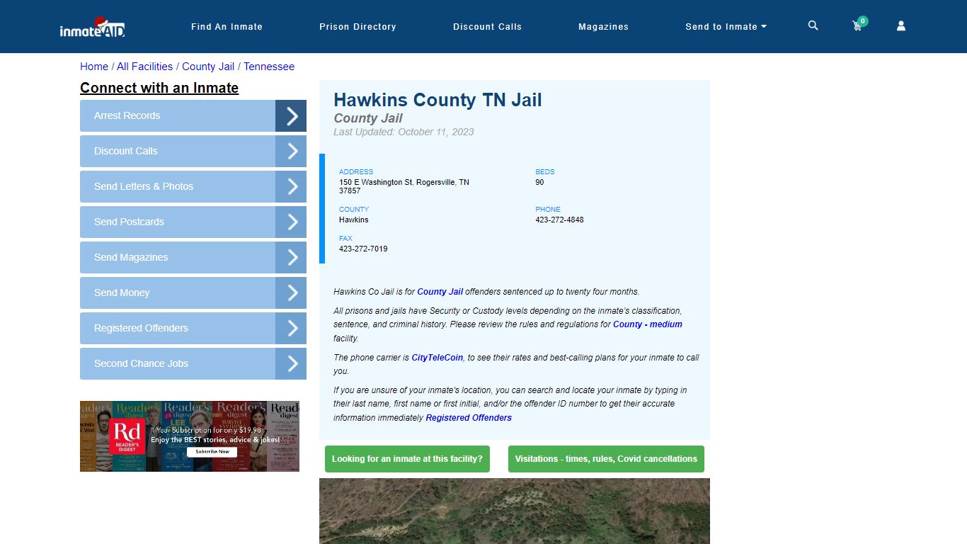 Hawkins County TN Jail - Inmate Locator - Rogersville, TN